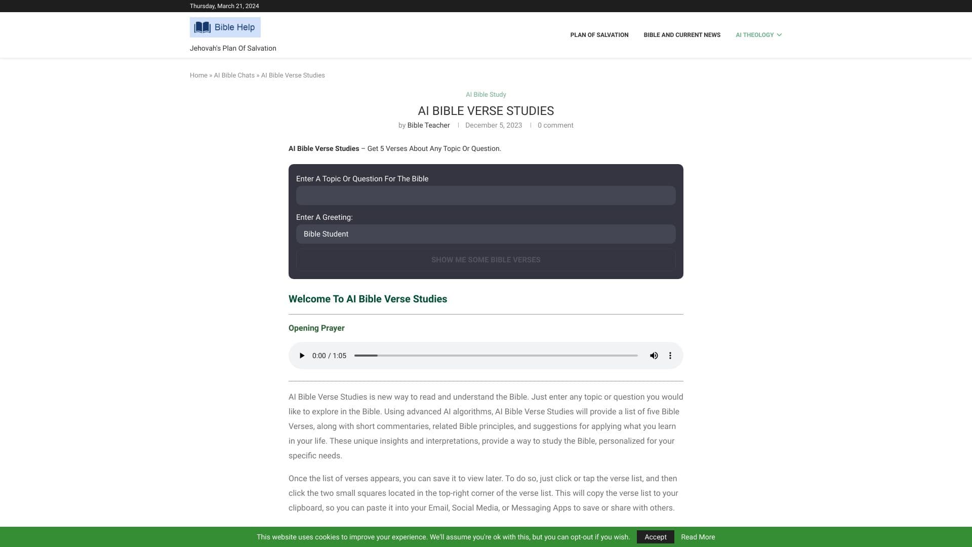 AI Bible Verse Studies