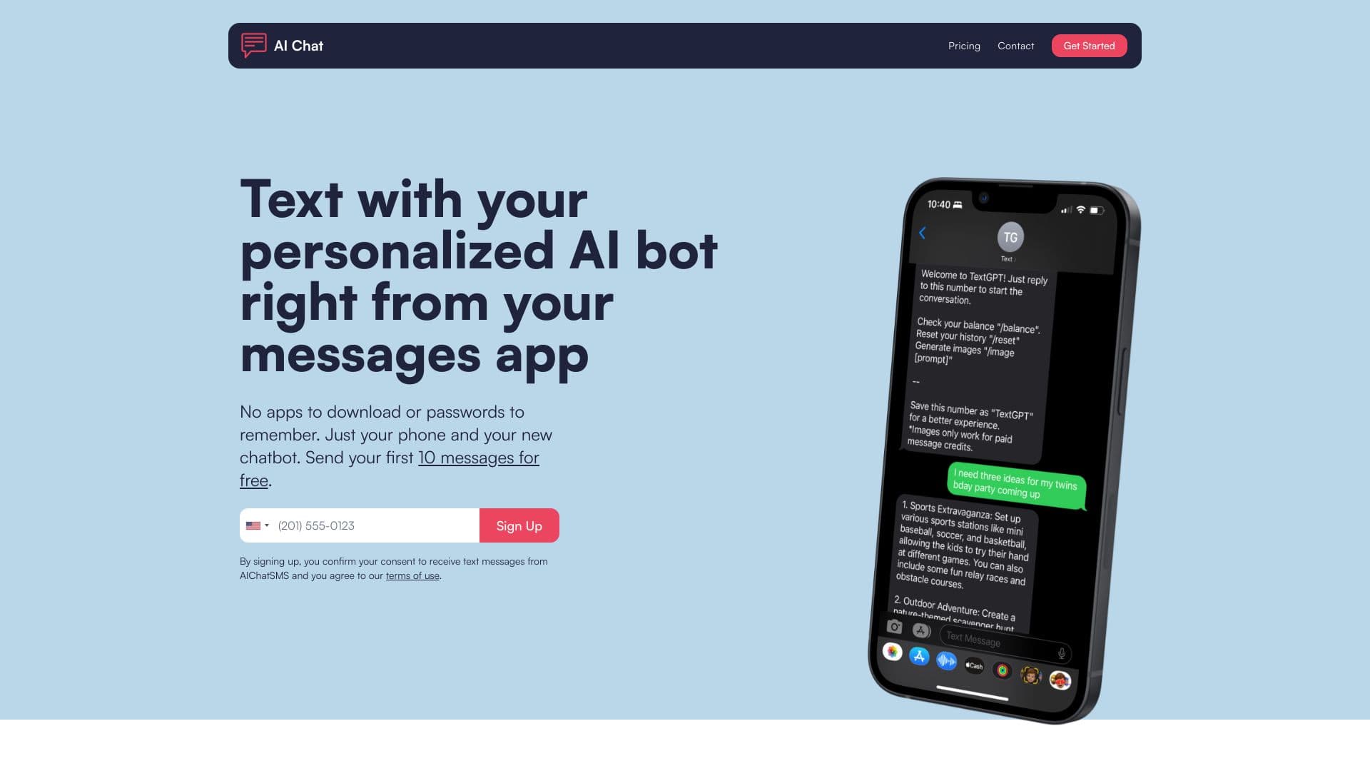 AI Chat Sms