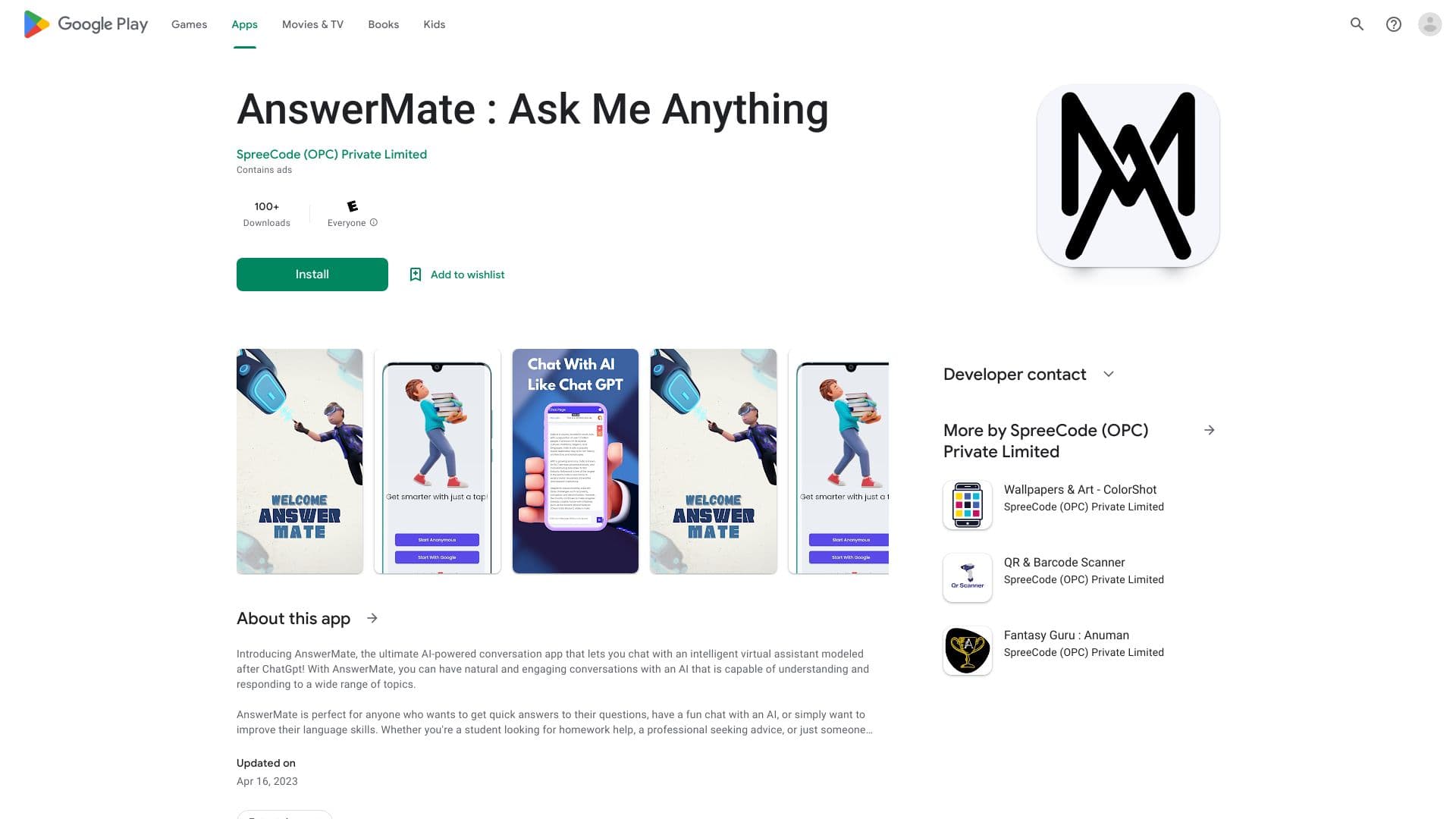 Answermate : Ask Me Anything