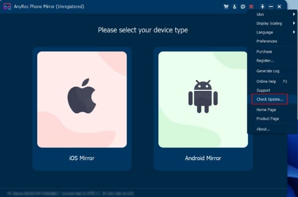 AnyRec Phone Mirror
