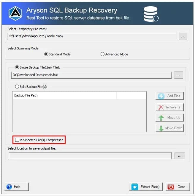 Aryson SQL Backup Recovery