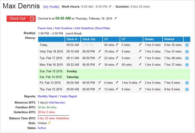 AVAIMA Time & Attendance software