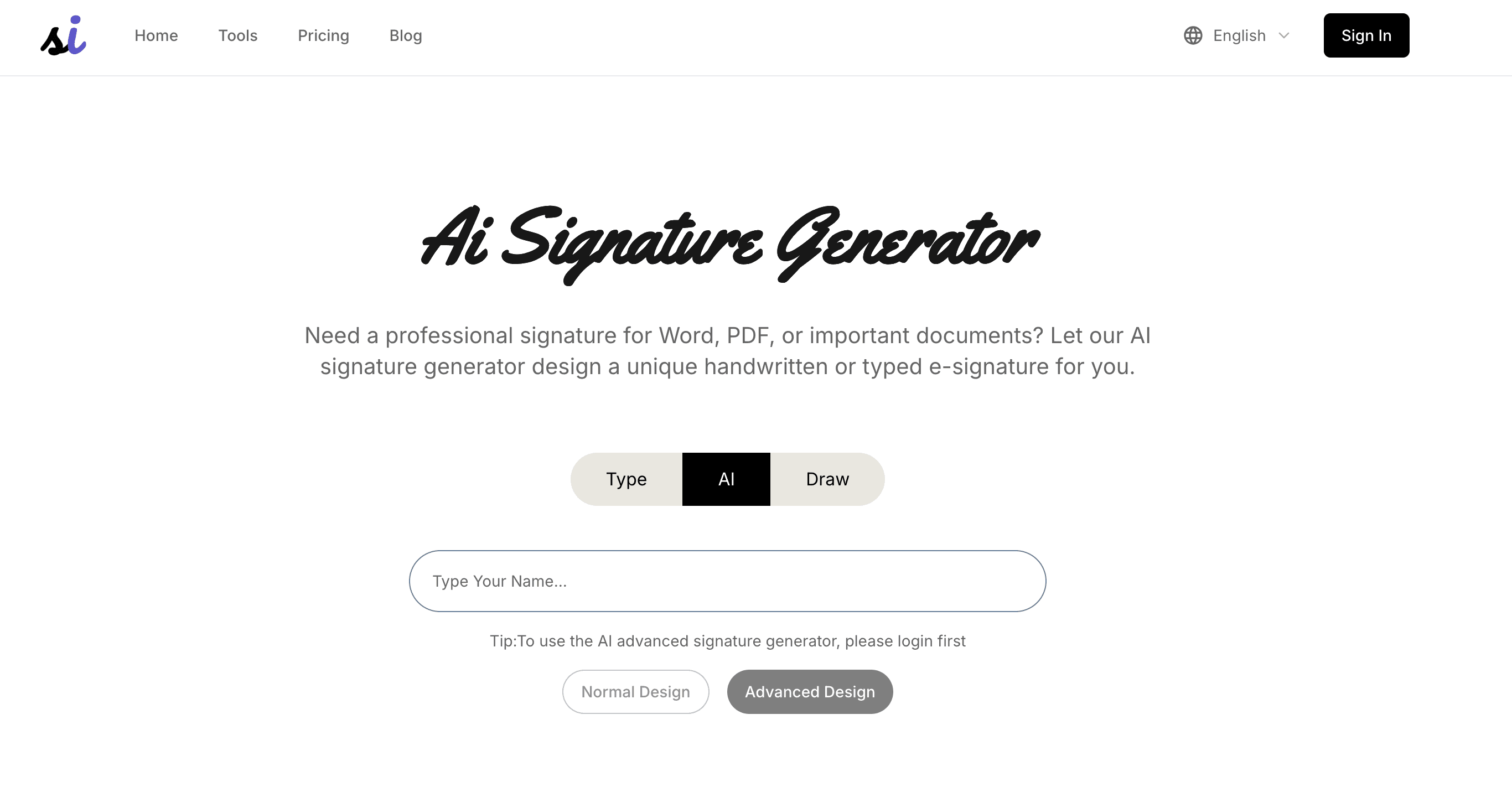 AI Signature Generator