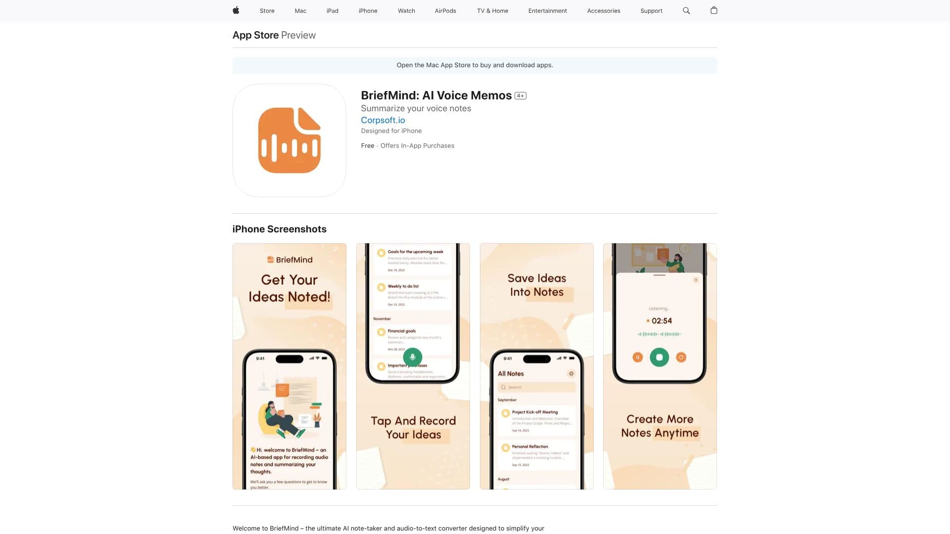 Briefmind: AI Voice Memos
