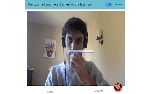 Face Touching Detector