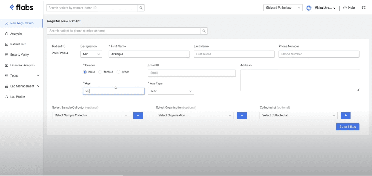 Flabs Pathology Software
