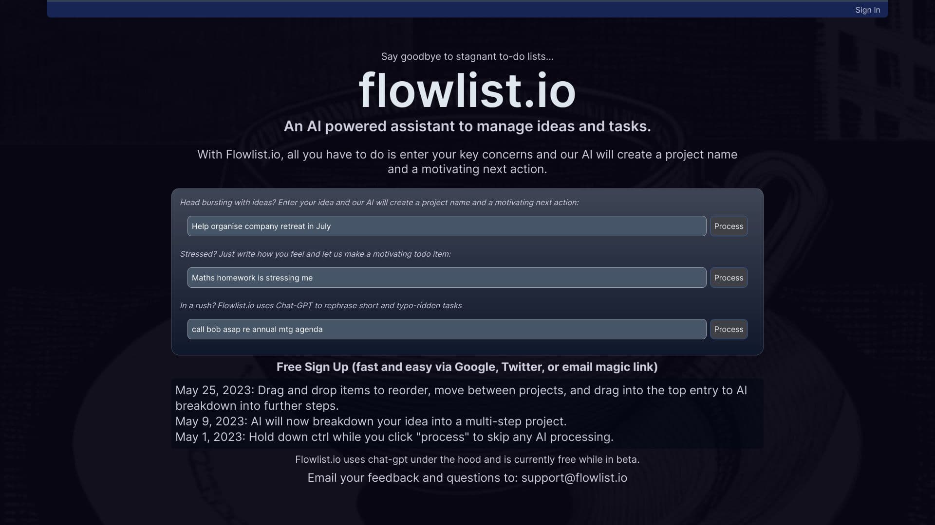 Flowlist