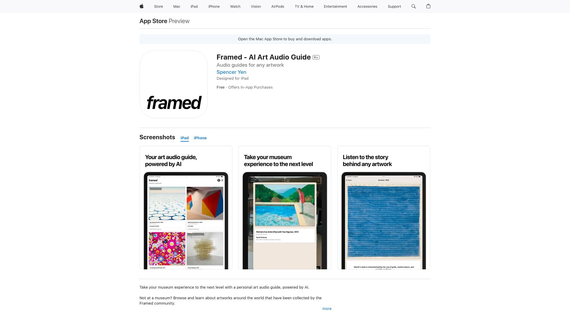 Framed - Art Audio Guide