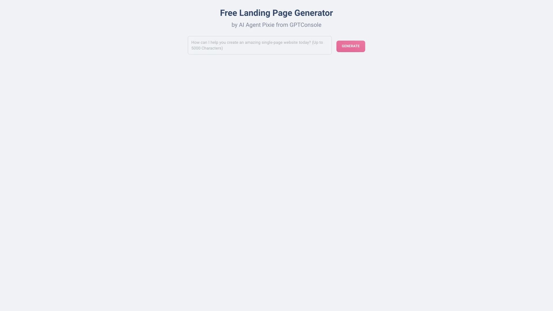 Free Landing Page Generator