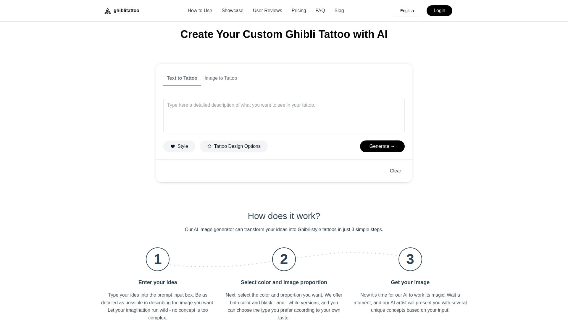 Ghibli Tattoo Generator