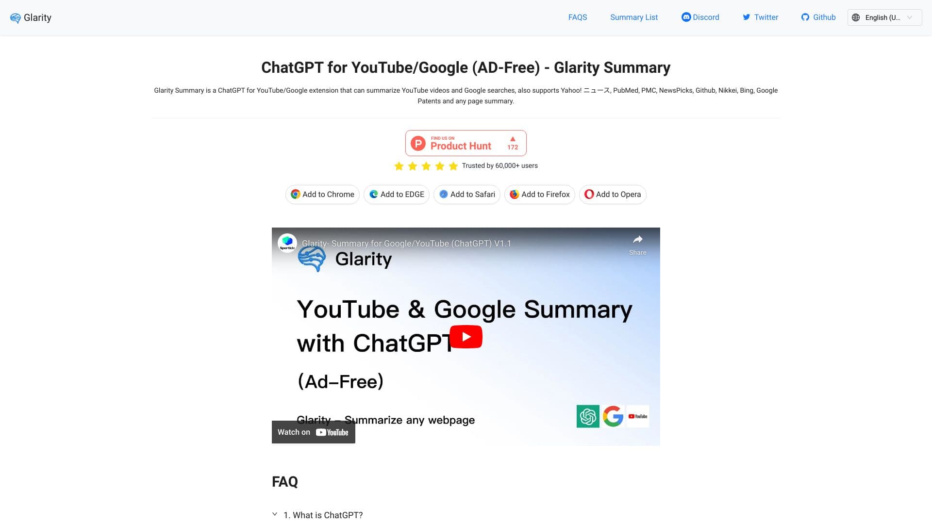 Glarity - Summarize Google And Youtube