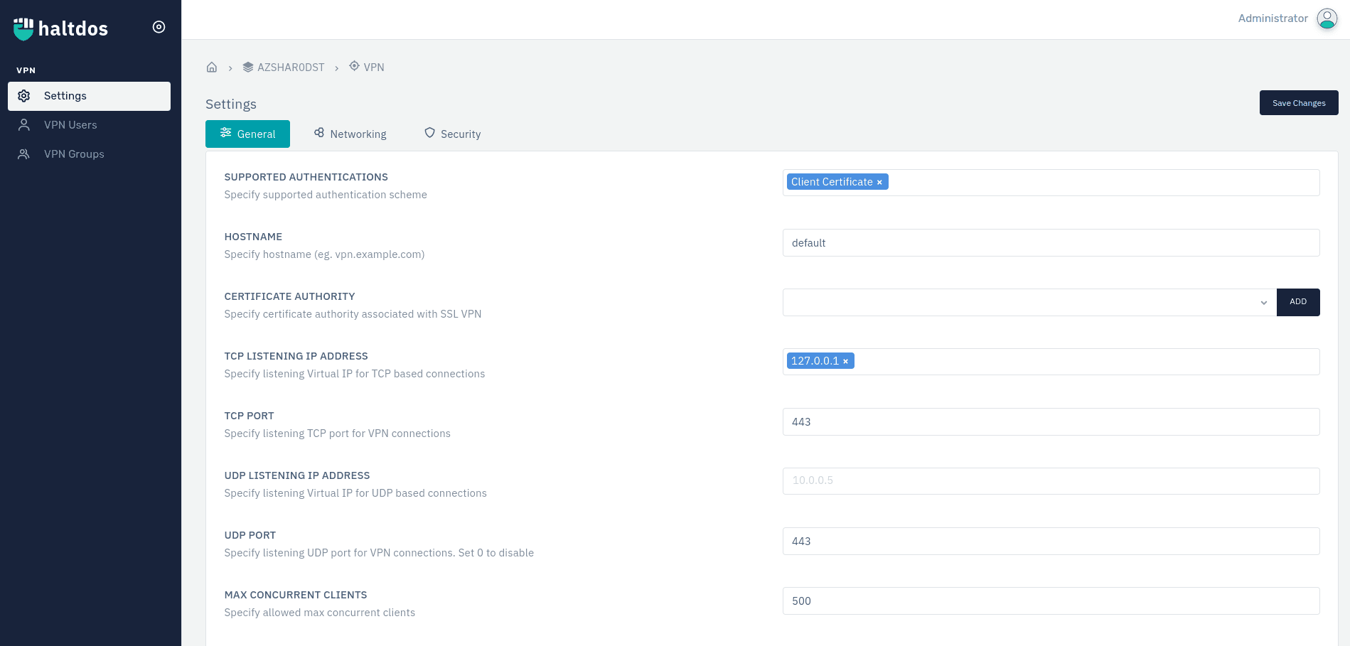 Haltdos Remote Access Gateway