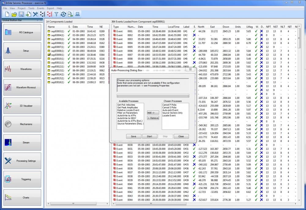 InSite Seismic Processor