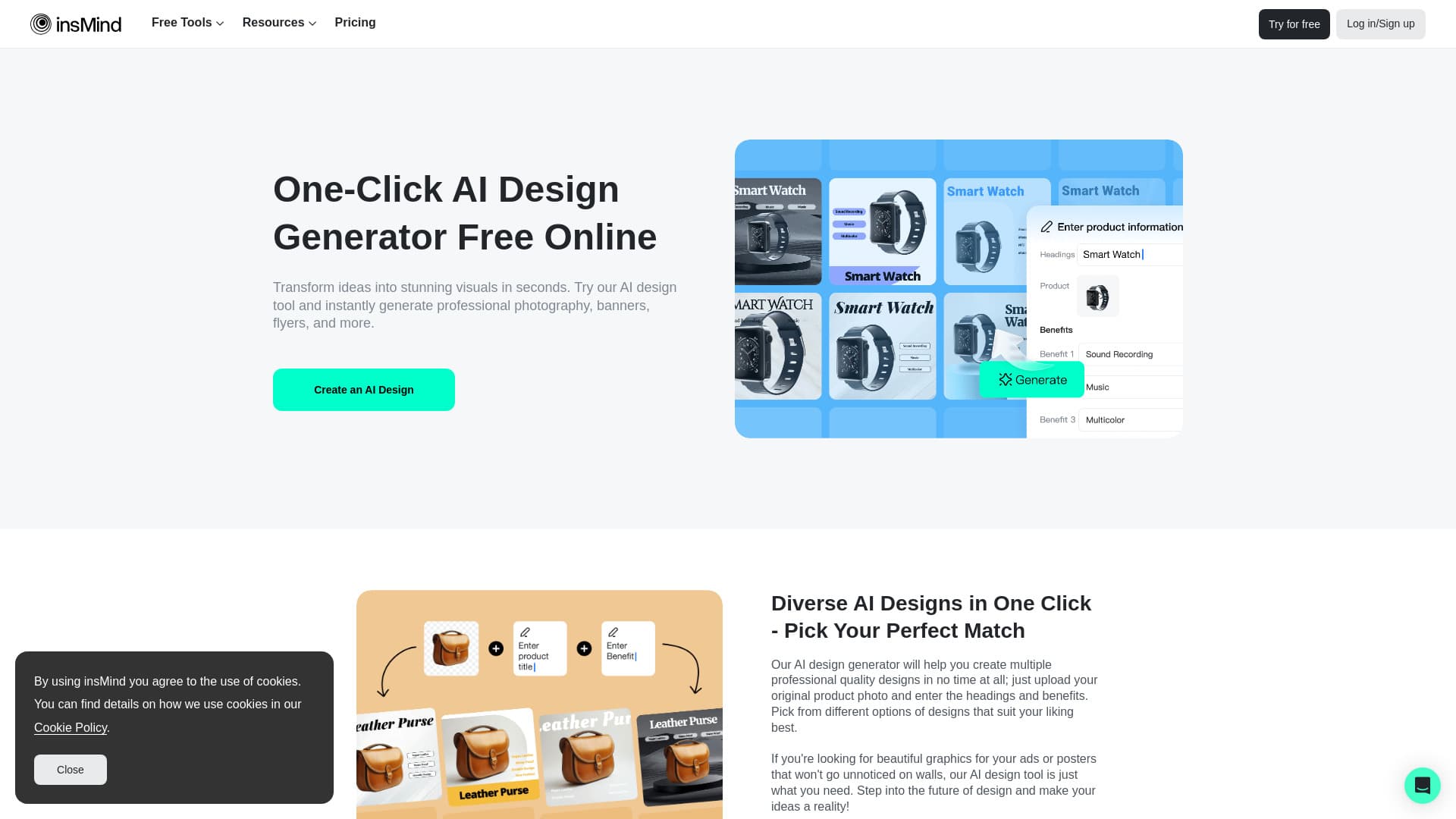 Insmind AI Design Generator