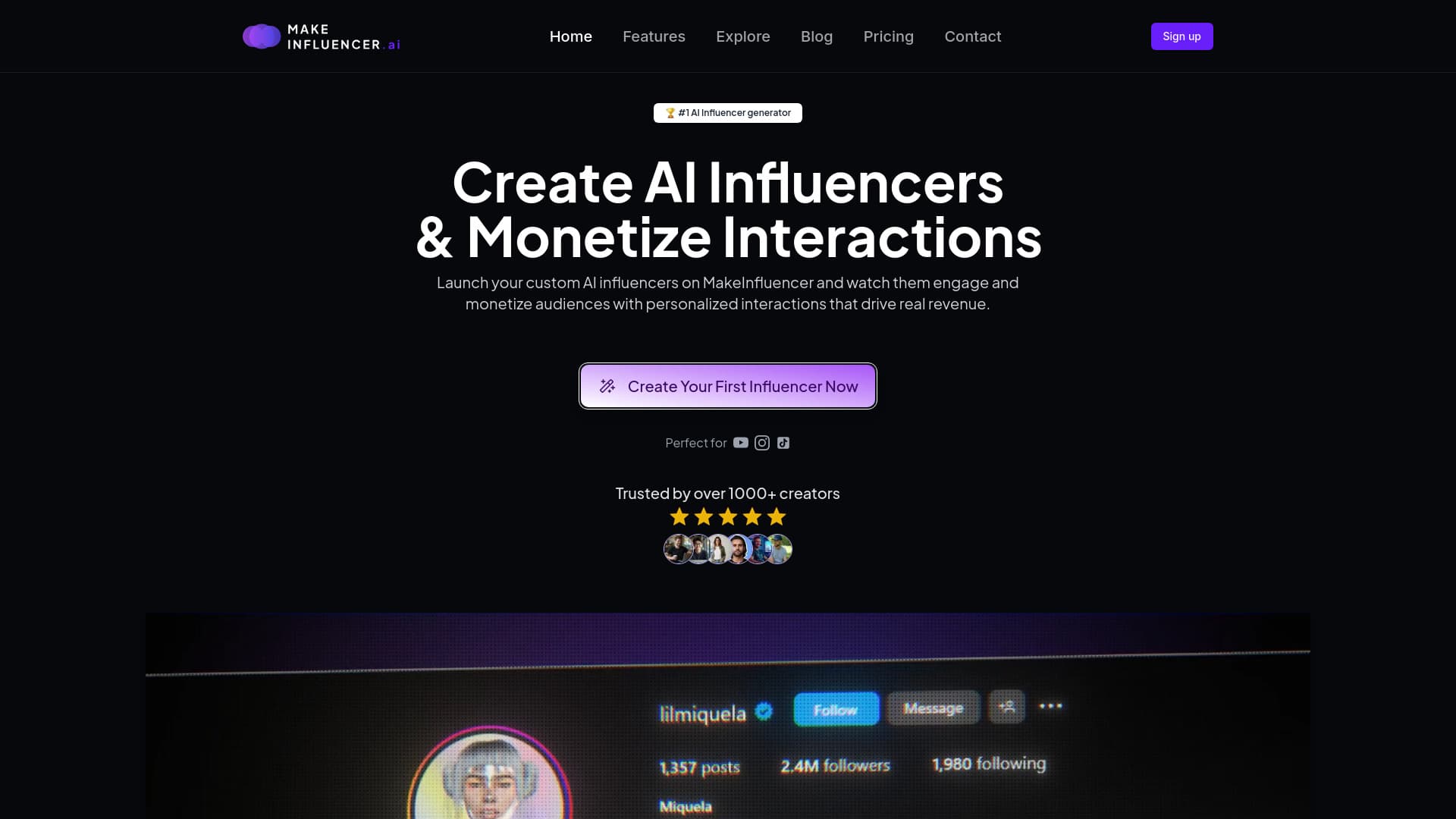 Makeinfluencer AI