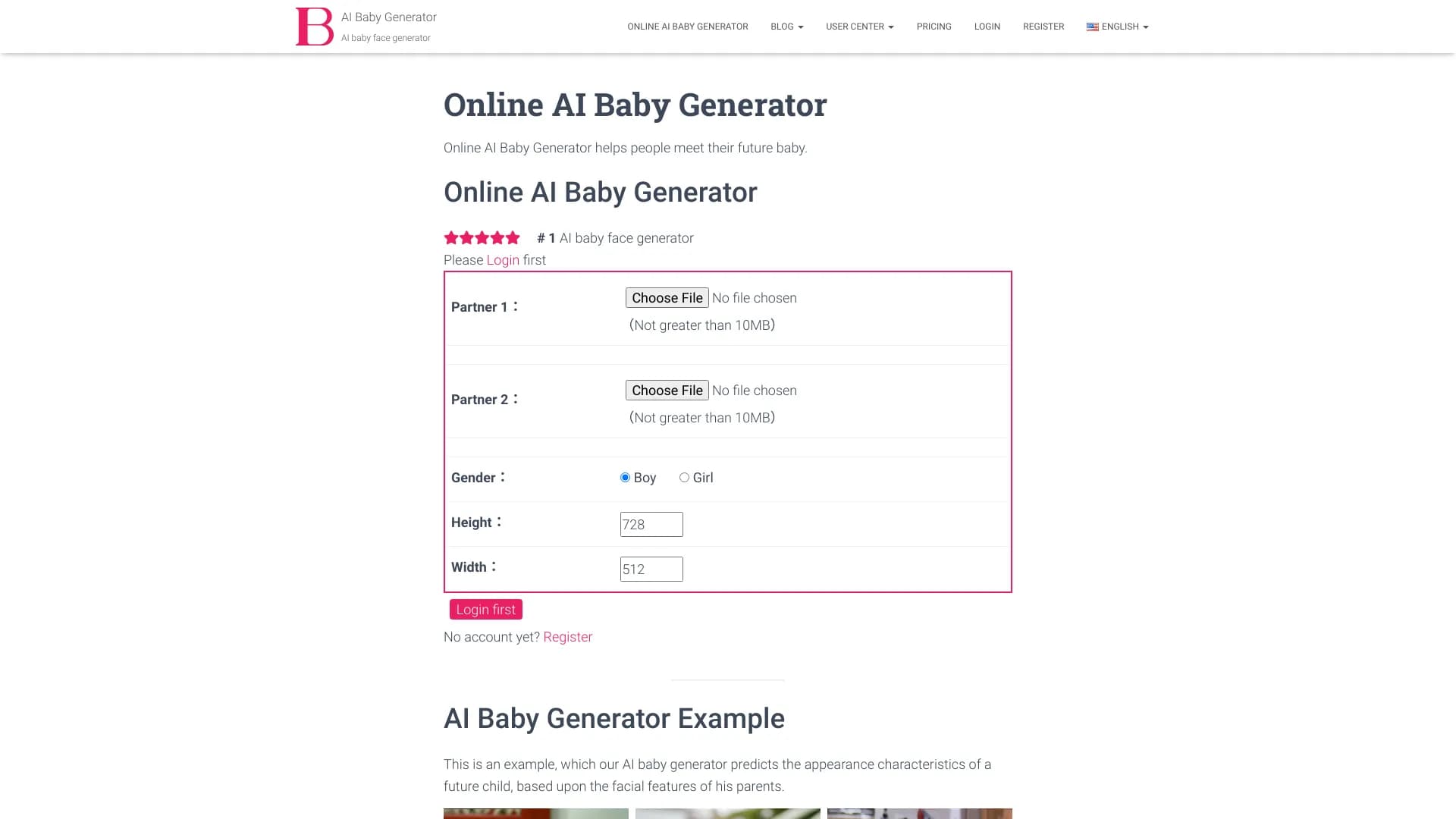 Online AI Baby Generator