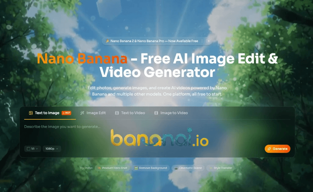 bananai - Free AI Image Generator & Editor