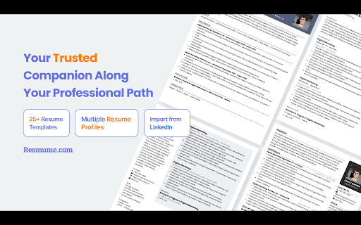 Resmume - Free Resume Builder