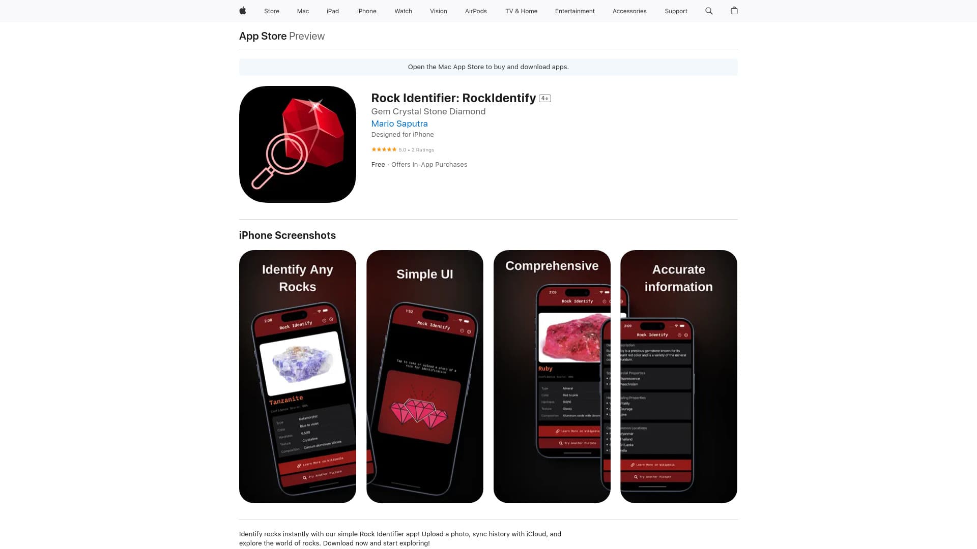 Rockidentify - Rock Identifier