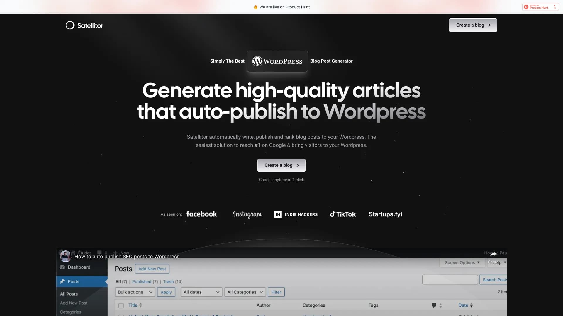 Satellitor For Wordpress