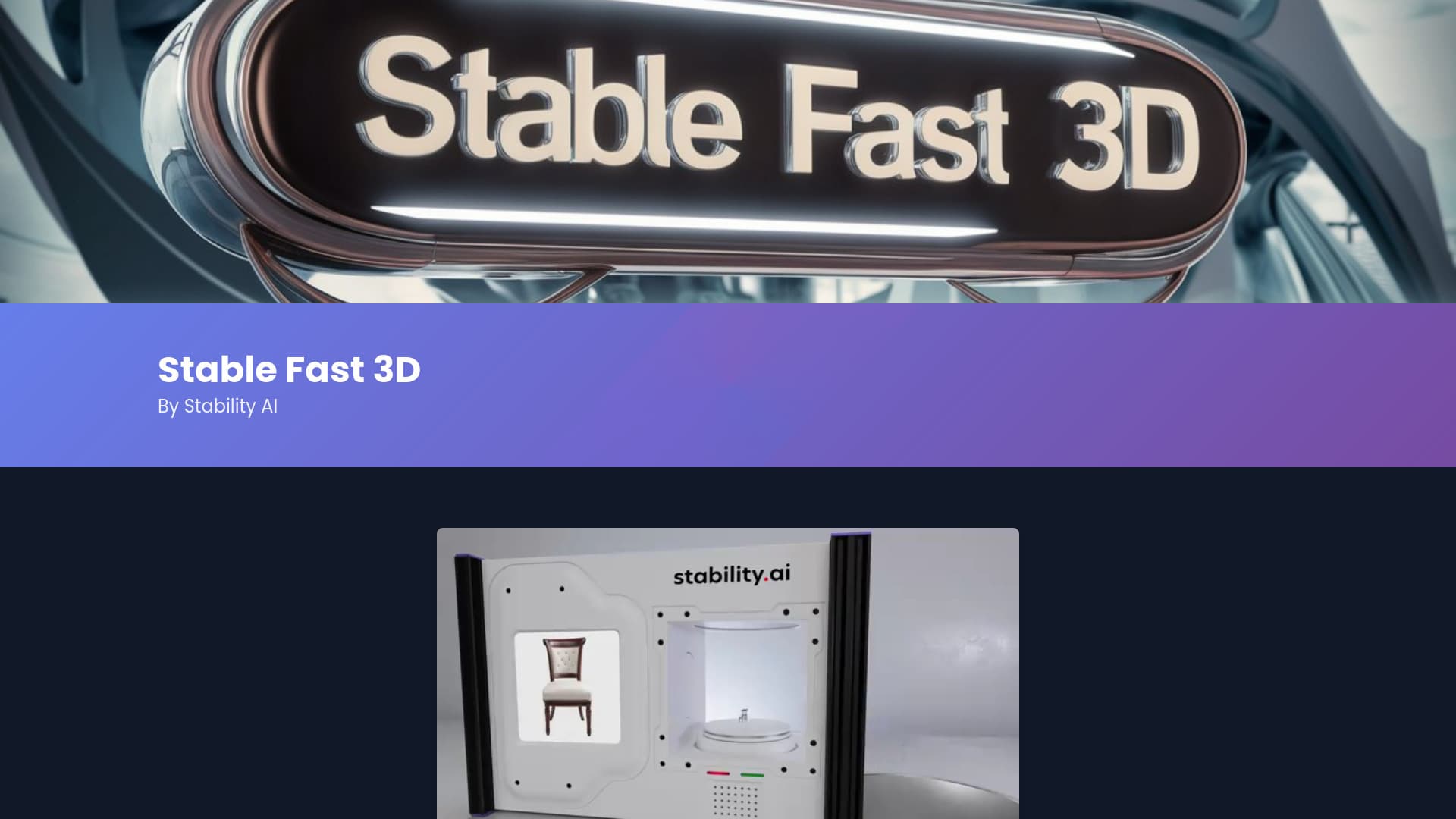 Stable Fast 3d(sf3d)