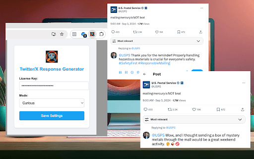 Twitter/x Response Generator