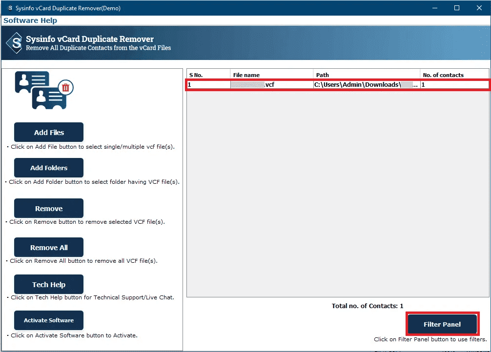 vCard Duplicate Remover