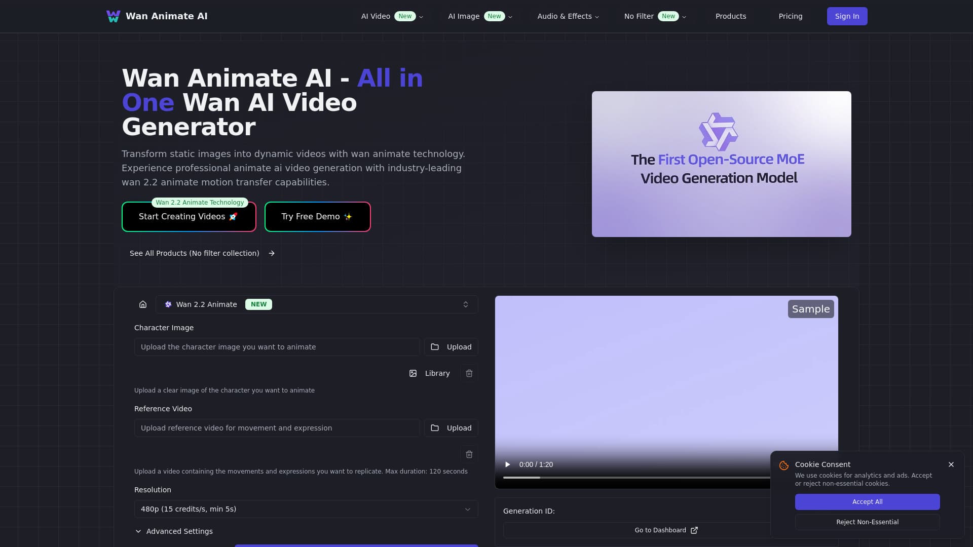 Wan Animate AI - Wan 2.2 Animate AI Video Generator