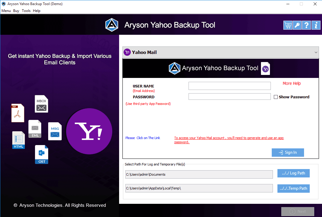 Yahoo Mail Converter Tool