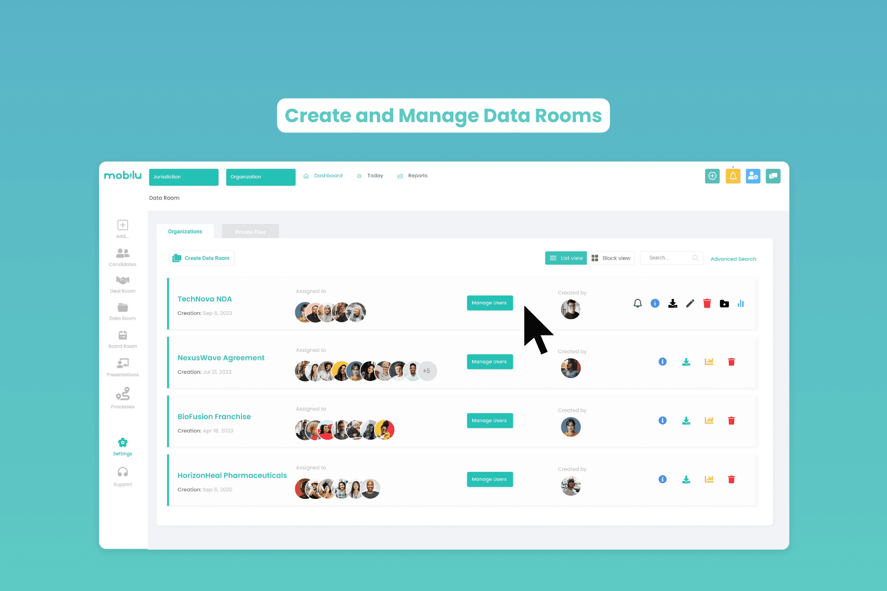Mobilu Closing Portal